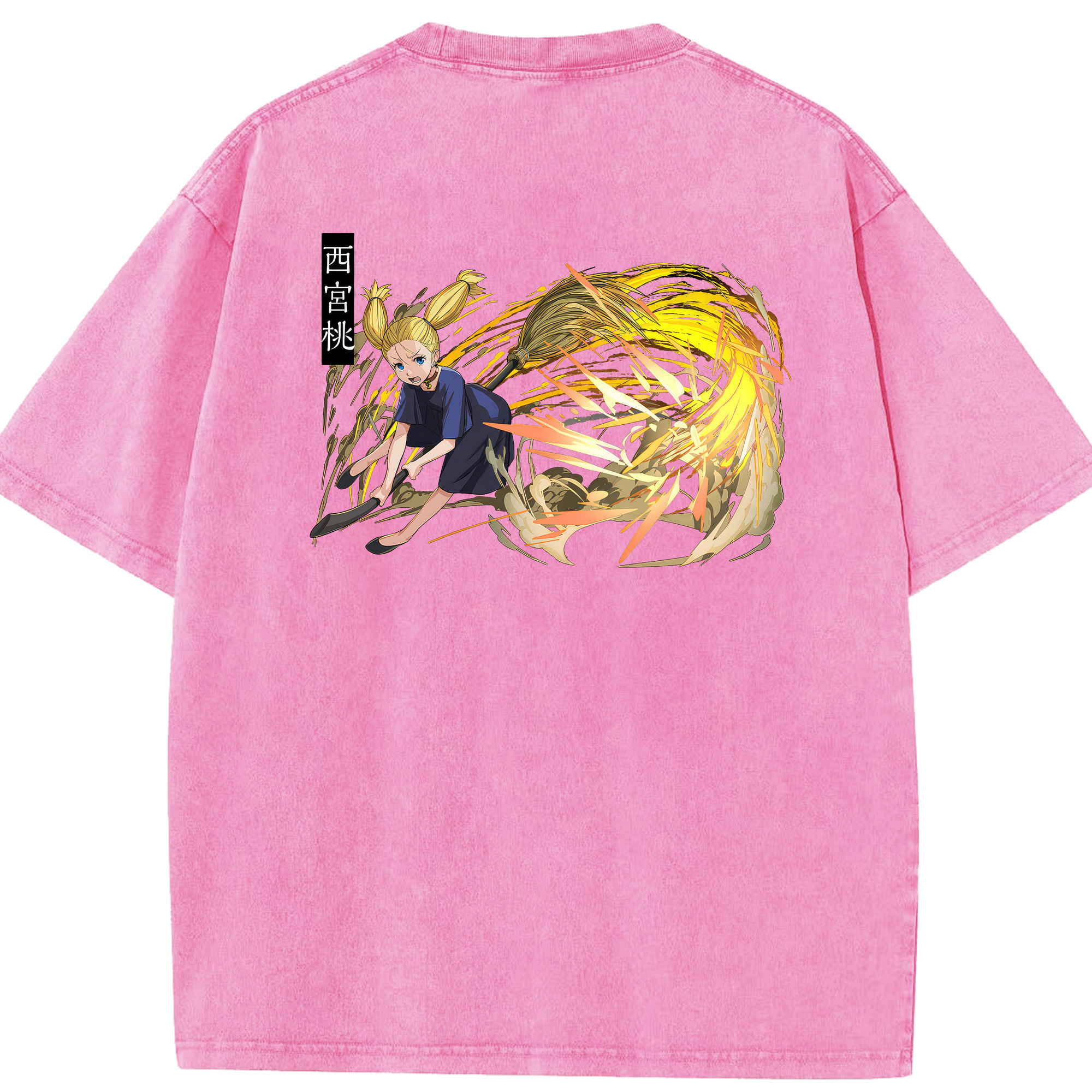（画像用） 呪術廻戦 Jujutsu Kaisen 綿100% ヴィンテージ風 半袖Tシャツ（背面プリント）